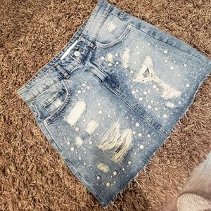 Sold Zara Pearl Denim Skirt